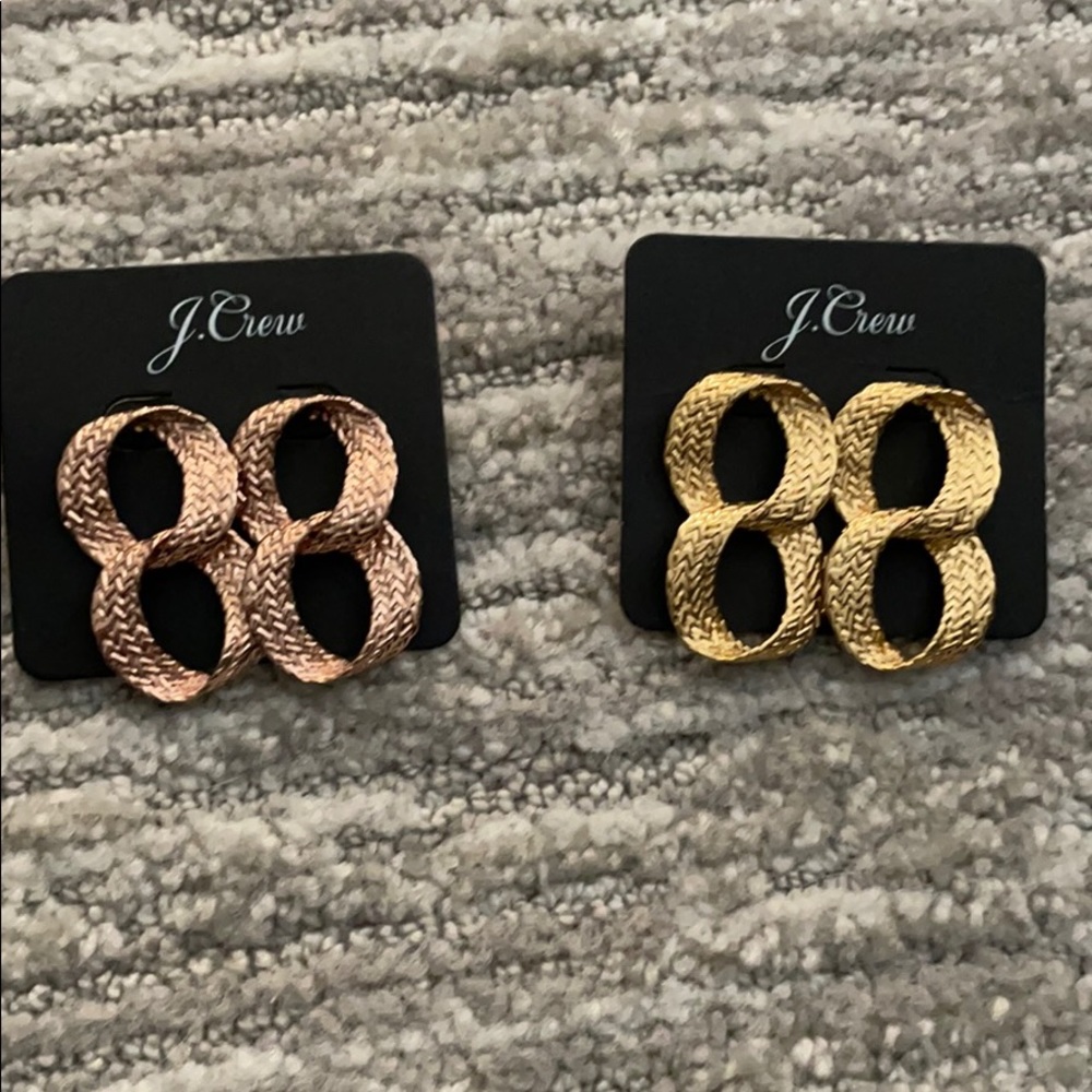 2 pairs j crew earrings